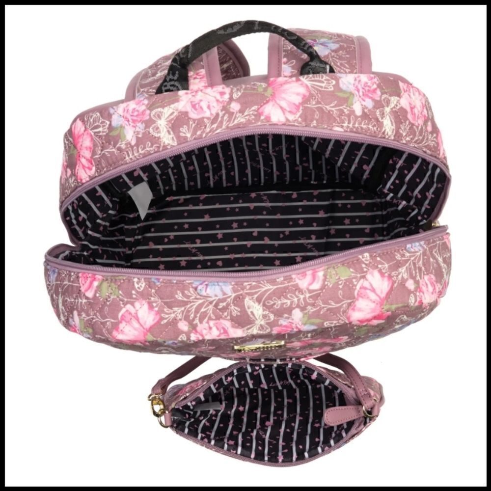 LUV BETSEY BY BETSEY JOHNSON Cotton Quilted Backpack with Purse Bag - Picture 7 of 9